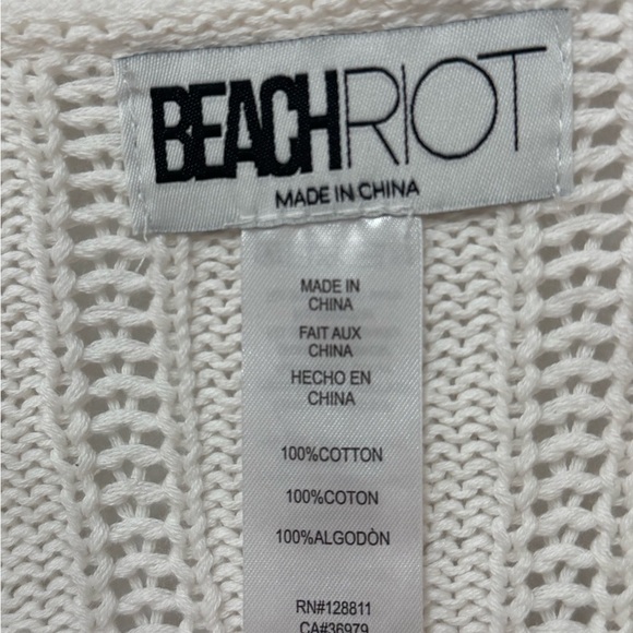 Beach Riot Callie Love XOXO Ivory Cable Sweater - Picture 4 of 6